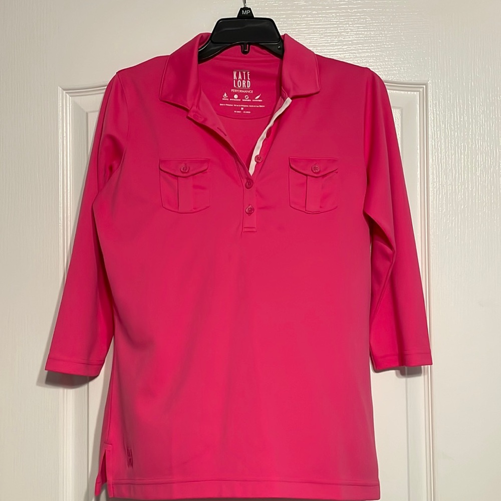 Pink Kate Lord performance long sleeve shirt size Medium